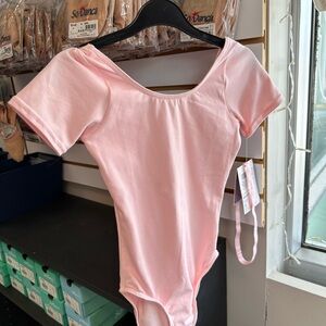 Children’s Cap-Sleeve Leotard - Pink